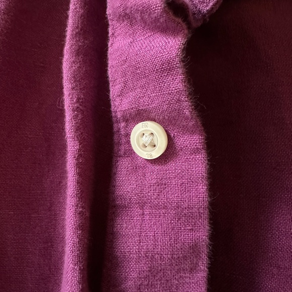 Banana Republic Purple Linen Blend Button Down XL - Picture 5 of 7